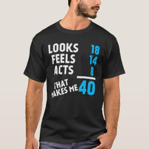 Camiseta Engraçado 1980 40 Anos Aniversário De Idade Citou 