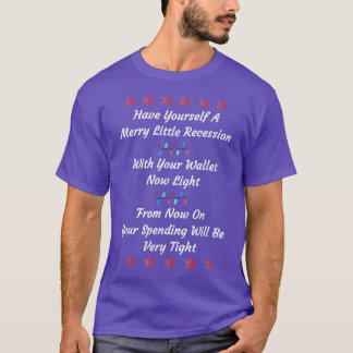 Camiseta Engraçado 2022 Feliz de Recessão Pequeno Cristo de