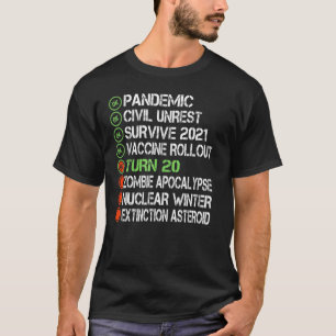 Camiseta Engraçado 20 Aniversário Tee 20 Anos Hetero Outt