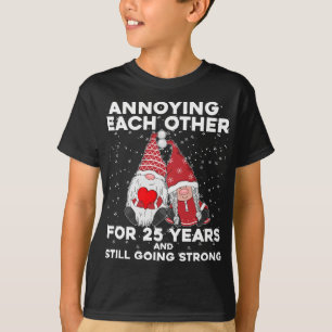 Camiseta Engraçado, 25 Anos De Casal De Gnomos De Natal E C