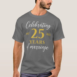Camiseta Engraçado 25 anos de casamento 1997 Casamento 25 A