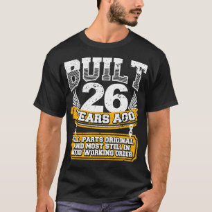 Camiseta Engraçado 26.º aniversário Shirt Vintage construíd