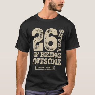 Camiseta Engraçado 26 anos de idade de aniversário 26 anos