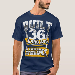 Camiseta Engraçado 36.º aniversário Shirt Vintage construíd