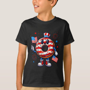 Camiseta Engraçado 4º De Julho A Rosquinha Da Independência