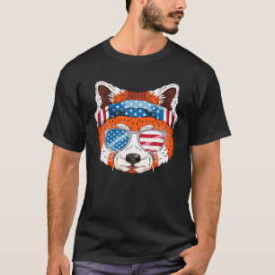 Camiseta Engraçado 4º De Julho, Bandeira Dos EUA, Panda Ver