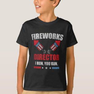 Camiseta Engraçado 4º De Julho Diretor De Fogos De Artifíci