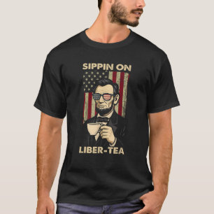 Camiseta Engraçado 4º De Julho Na Lata Liber Tea Liberty