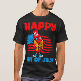 Camiseta Engraçado 4º De Julho Óculos De Sol Com Cachorr