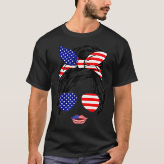Camiseta Engraçado 4º De Julho Patriótico Bandeira American