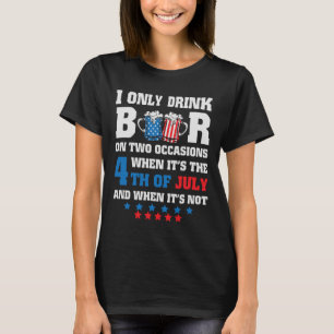 Camiseta Engraçado 4º Do Bebendo De Pai Que Ama Cerveja De