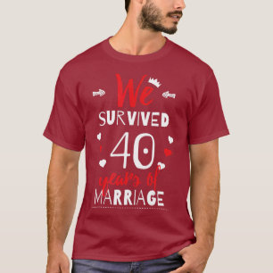 Camiseta Engraçado 40º Aniversário de Casamento