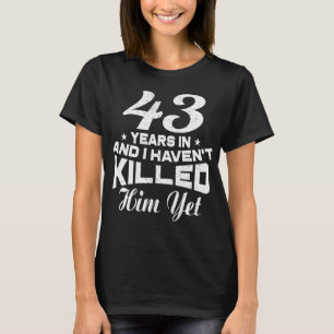 Camiseta Engraçado 43º aniversário de casamento Mulher-P