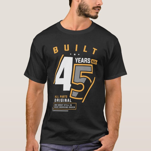 Camiseta Engraçado 45 anos de idade de aniversário 45 anos (Frente)