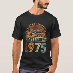 Camiseta Engraçado 48 Anos De Setembro De 1975 Vintage 48º