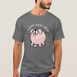 Camiseta Engraçado 4 Cartoons Ilustração de Porco Ano Zodia