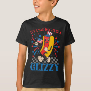 Camiseta Engraçado 4 De Julho Dos Eua Cachorro É Um Dia Rui
