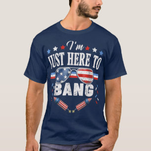 Camiseta Engraçado 4 de julho. Estou aqui para B