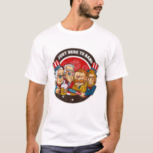 Camiseta Engraçado 4 De Julho Estou Aqui Para Nos Pegar Na