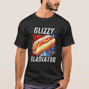 Camiseta Engraçado 4 de julho Hotdog Glizzy Gladiator Ameri