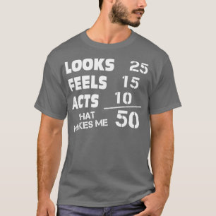 Camiseta Engraçado 50º aniversário, doação de 50 anos de Na