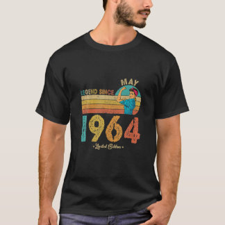 Camiseta Engraçado 58.º Aniversário, Maio De 1964 Legenda D
