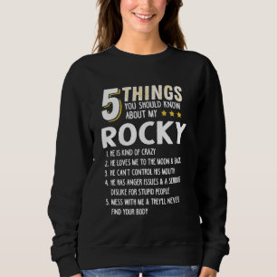 Camiseta Engraçado 5 Coisas Vovô Rocky Graphic Crazy Id