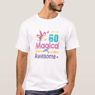 Camiseta Engraçado 60º Aniversário Incrível 60 Anos Uni