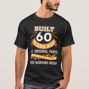 Camiseta Engraçado 60 Anos De Aniversário Com 60 Anos