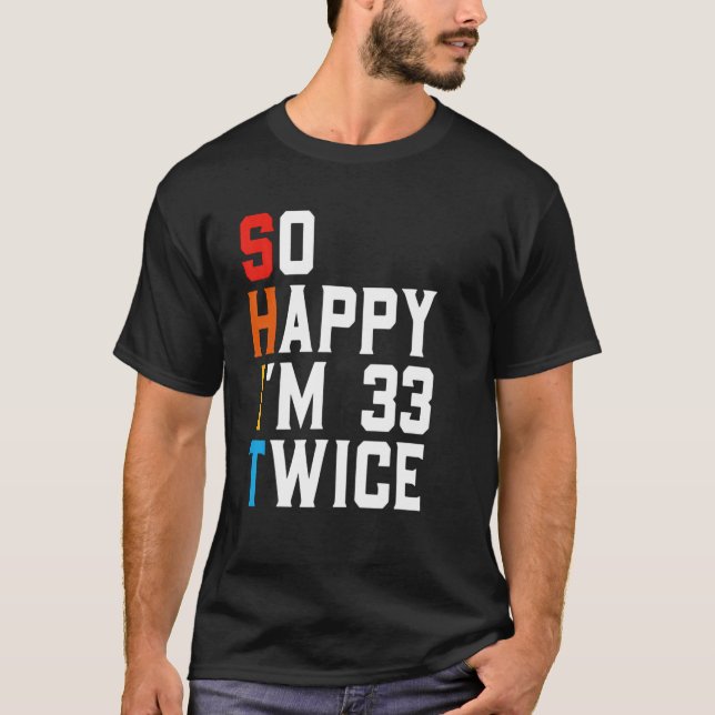 Camiseta Engraçado, 66 Anos De Idade, Presente Sarcástico V (Frente)
