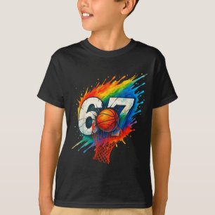 Camiseta Engraçado 67 Basquete Seis Sete 6 7 Meme 67