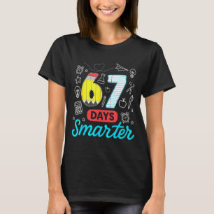 Camiseta Engraçado 67 Dias Mais Inteligente Seis Sete Meme