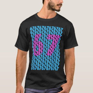 Camiseta Engraçado 67 Escondido 6 7 Meme Escola Secundária