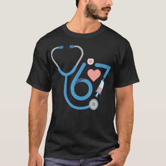 Camiseta Engraçado 67 Meme Enfermeira Seis Sete Humor de En