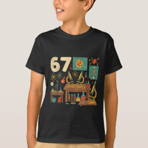 Camiseta Engraçado 67 Meme Professor de Ciências Alunos Sei