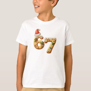 Camiseta Engraçado 67 Seis Sete Brianrot Biscoito Natal Equ