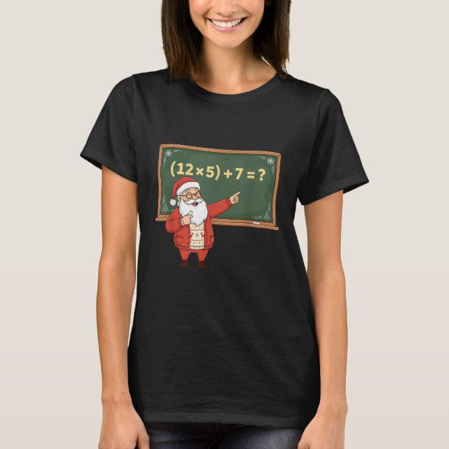 Camiseta Engraçado 67 Seis Sete Professor de Matemática Nat (Frente)