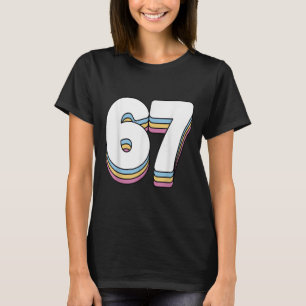Camiseta Engraçado 6 7 Meme Seis Sete Gíria Gen Alpha 67