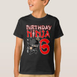 Camiseta Engraçado 6 Birthday Ninja, Presentes De 6 Anos Pa<br><div class="desc">A engraçada camisa ninja de aniversário de 6 anos faz um presente perfeito para um favoritos para festas ninja de 6 anos para a celebração de aniversário de crianças. Legal presentes ninja para garotos e meninas com 6 anos de idade, perfeito ajustado para crianças que gostam de ninjutsu chakra guerreiro....</div>