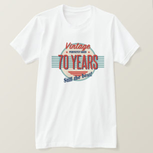 Camiseta Engraçado 70 Birthday Velho Movido
