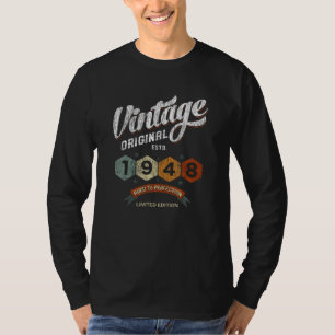 Camiseta Engraçado, 77 anos, 1948 Vintage 77º presente de a