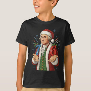 Camiseta Engraçado 7-6 6-7 George Washington Papai Noel 67