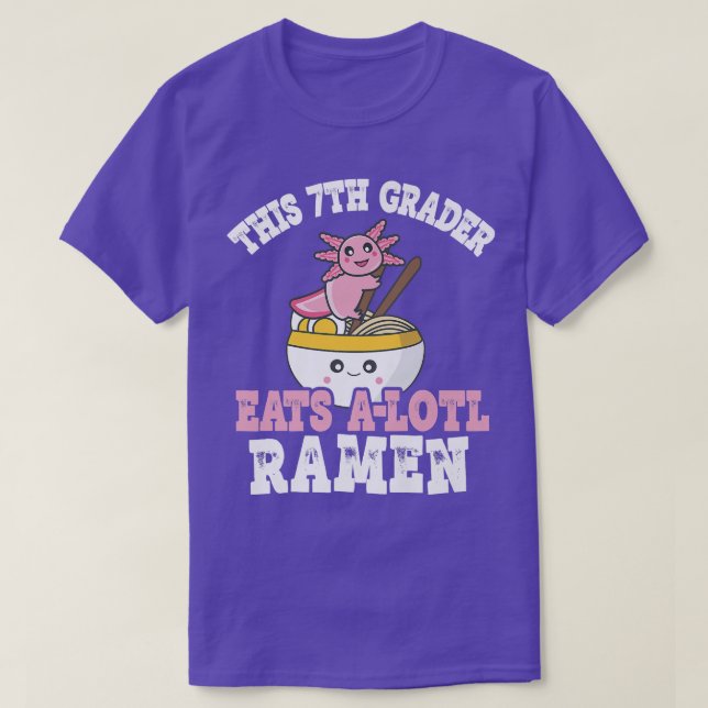 Camiseta Engraçado 7 Ramen Pun 7º Grama Come A L (Frente do Design)