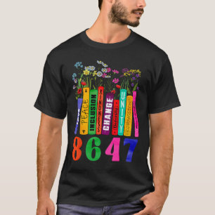 Camiseta Engraçado 8647 Anti Trump 86 47 Boho Floral Femini