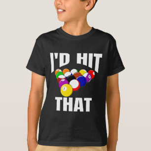 Camiseta Engraçado 8 Ball Mens Billiards Piscina Id Atingiu