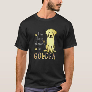 Camiseta Engraçado A Melhor Terapia É Cachorro Retriever Do