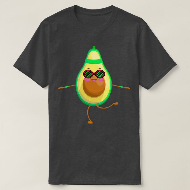 Camiseta engraçado abacate com óculos de sol (Frente do Design)