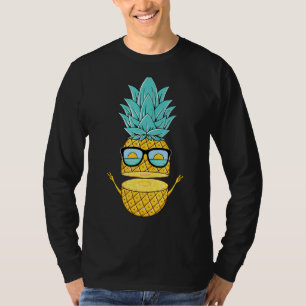 Camiseta Engraçado Abacaxi Verão Óculos de sol havaianos