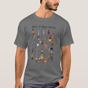 Camiseta Engraçado Abcs Da História Negra Homens Do Orgul