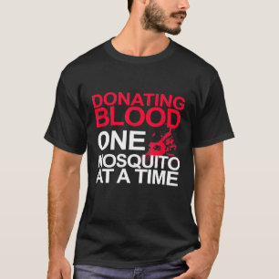 Camiseta Engraçado Acampamento Doando Mosquito Sanguíneo Um